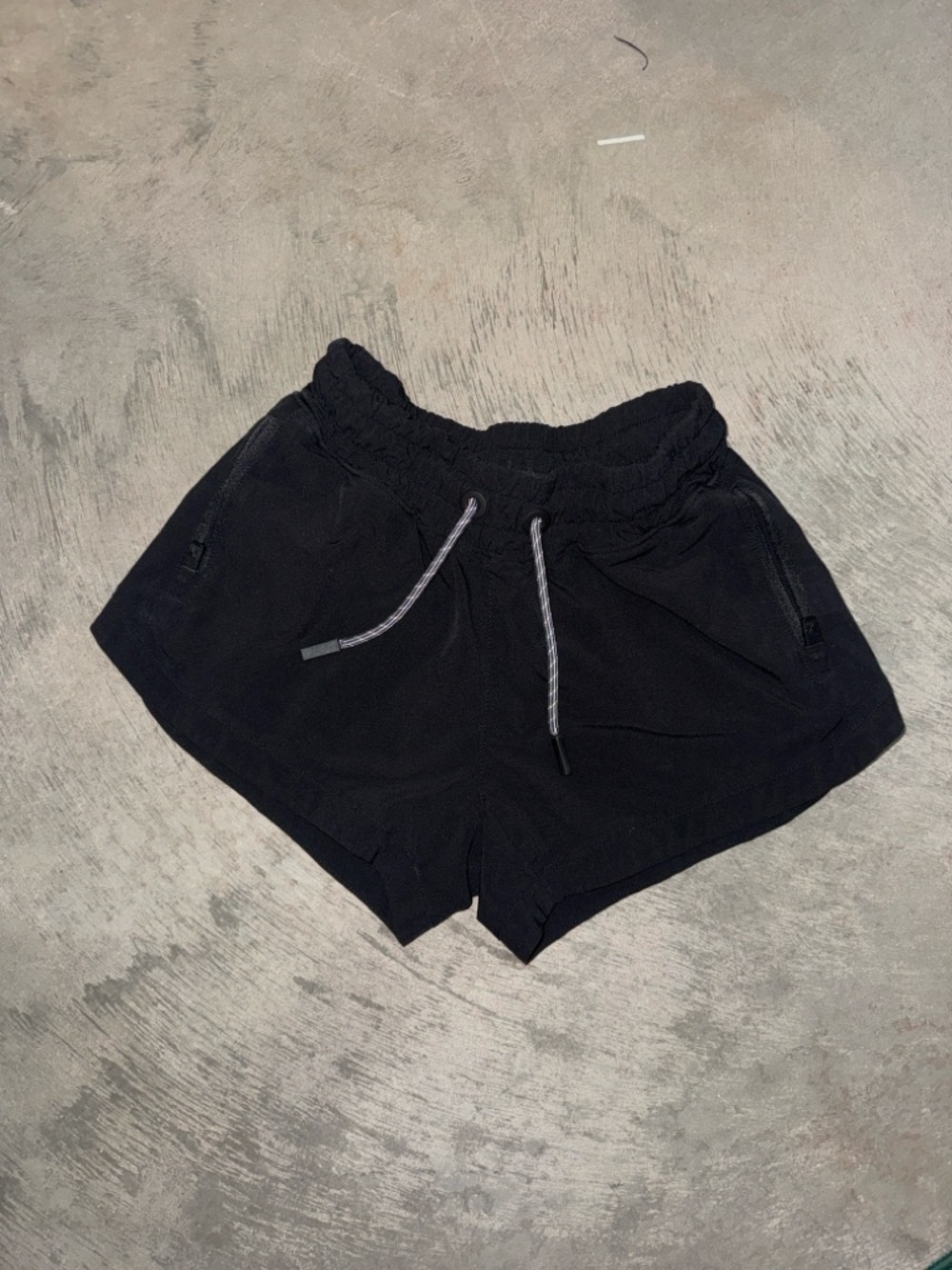 Athleta Girl Black Athletic Drawstring Shorts Size 6